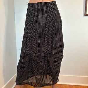 Alembika black polka dot maxi skirt